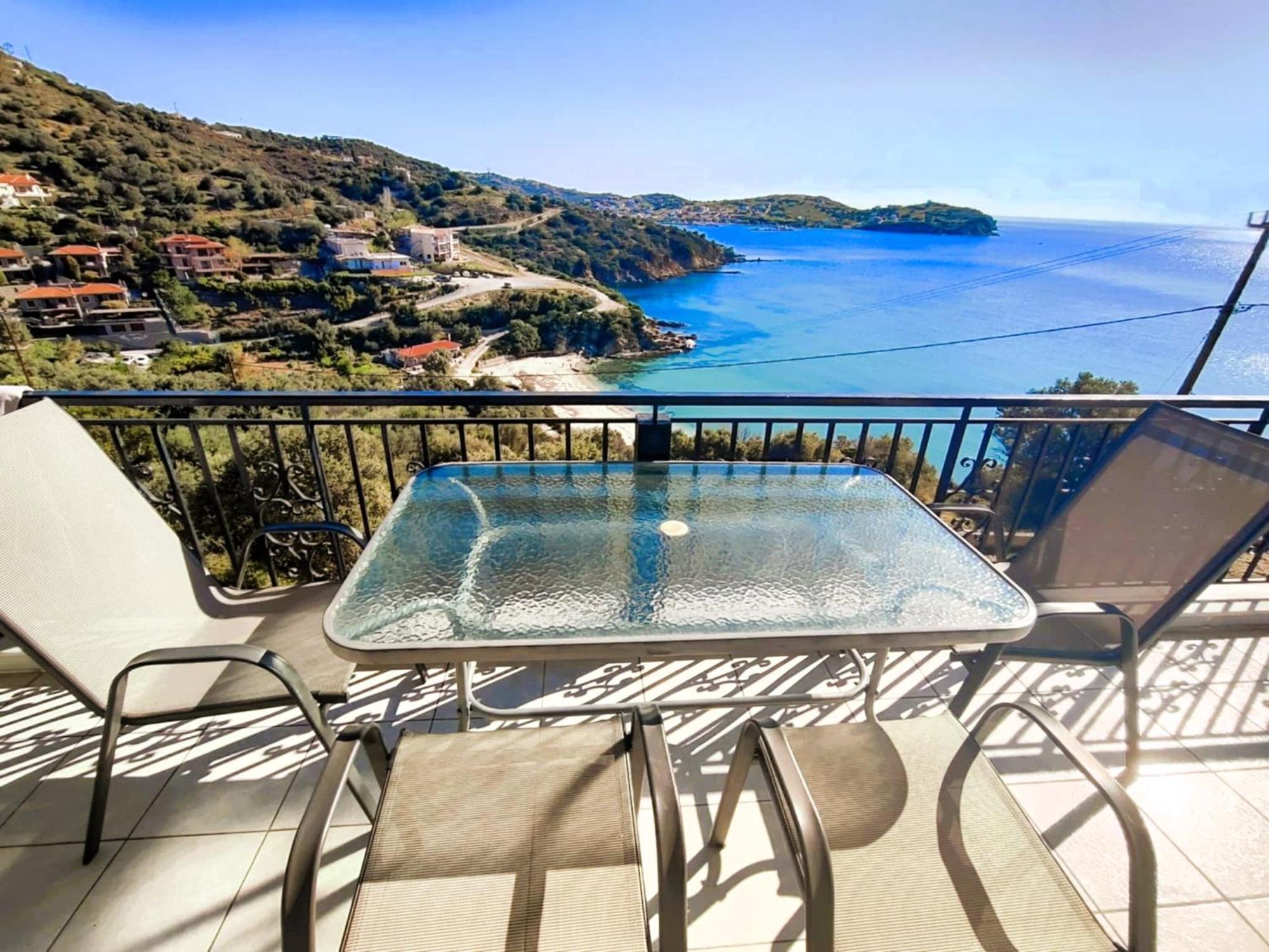 Aegean Beachfront Petriai Ngoại thất bức ảnh