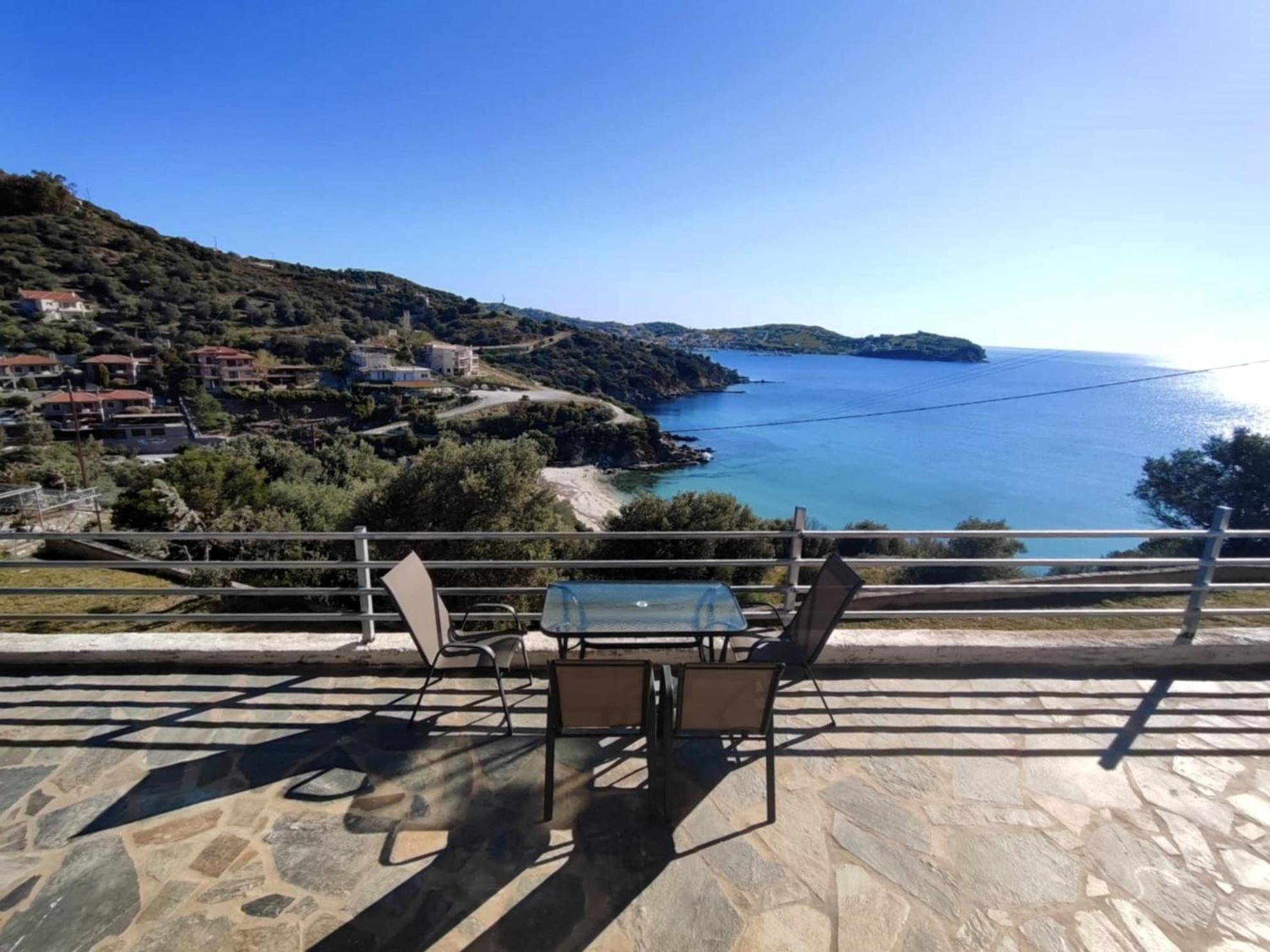 Aegean Beachfront Petriai Ngoại thất bức ảnh