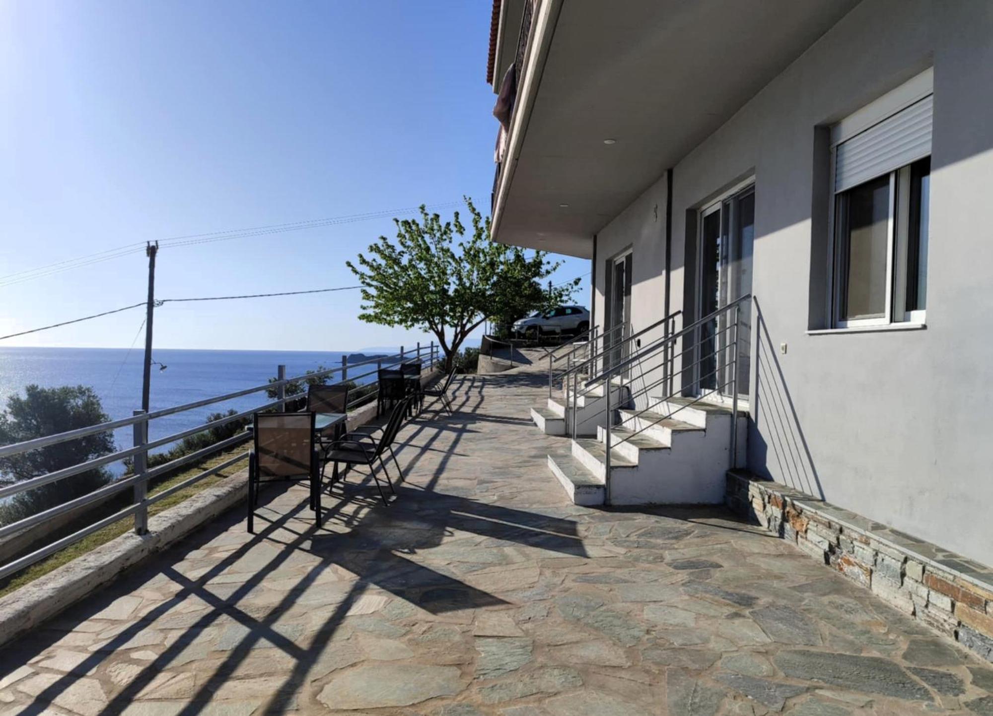 Aegean Beachfront Petriai Ngoại thất bức ảnh